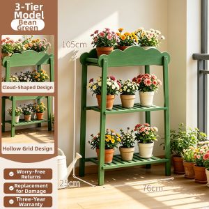 TUOJUE | Living Room Cream Style Multi-level Flower Display Shelf