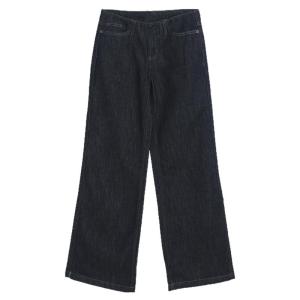 Blue Loose Low Rise Flared Jeans