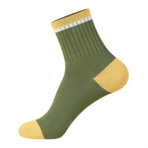 Zhuji Womens Mid-Calf Sports Socks Breathable Anti-Odor Absorbent Trendy Color Block Long Tube Socks for Autumn And Winter