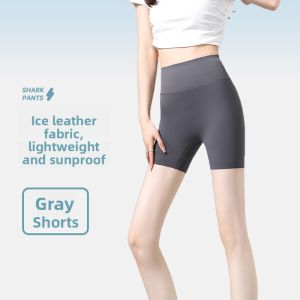 Miiow | Ultra-Thin High-Waist Yoga Pants Womens Summer Fitness Breathable Cooling Bottoming Shark Pants Tummy Control Butt Lifting