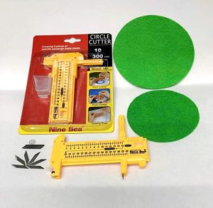 Compa cắt hình tròn các loại vải nỉ simili da giấy keo mếch cứng.. tặng kèm 6 lưỡi dao