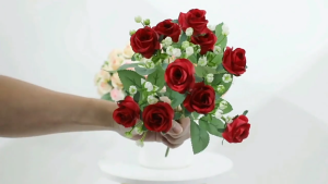 10 Heads Artificial Flower Silk Rose Bundle Valentine Wedding Outdoor Garden Party Family Room Vase