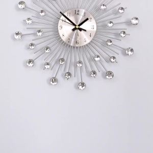 Large size wall clock metal 50cm living room home clock creative iron clock simple European clock home decoration