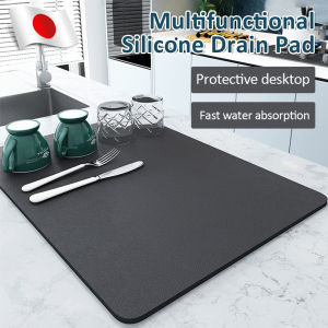 Absorbent Pad for Kitchen Drying Mat for Dishes Diatomite Mat Heat Resistant Mat Wash Basin Sink Mat Tableware Dishes Coffee Cup Water Absorption Pad Bar Cushion Super Absorbent Non -slip Household Bathroom Hotel Setting Cushion