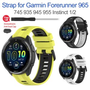 Compatible for Forerunner 965 Band 22mm Soft Silicone Strap for Garmin Forerunner 965 Solar 955/945/935 Instinct Accessories