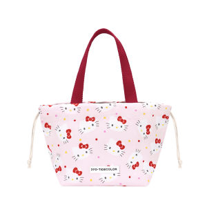 Hellokitty Collaborative Sanrio Owl Lunch Bag with Tray for Work Bento Box Bag Soft Handbag for Women Children Teens Youth