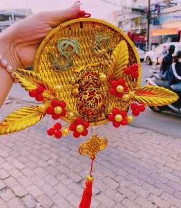 Mẹt tre hồ lô kim vàng tài lộc trang trí lễ Tết chiêu tài lộc may mắn