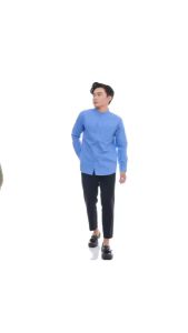 ALFARIZI KEMKO KEMEJA KOKO PRIA DEWASA ATASAN MUSLIM COWOK LEBAR PANJANG BAHAN KATUN