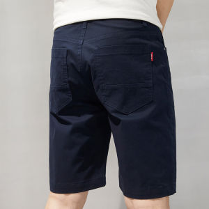 กางเกงขาสั้นฤดูร้อนน้ําหนักเบาลําลองสําหรับบุรุษกางเกงคาร์โก้ผ้าฝ้ายขนาดบวกพร้อมสไตล์ข้อมือขาตรงเพื่อการพักผ่อน