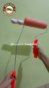 Kuas Roll Supra Besar 9 inch 10 inch Kuas Gulung Kuas Roll Kecil 4 inch Gagang dan Refill Isi Ulang