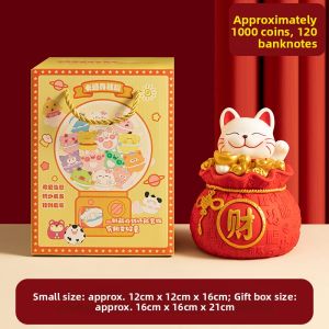 Large Capacity Cat Figurine Money Box Childrens Living Room Decor Only Inflow No Outflow Savings Jar Creative Gift