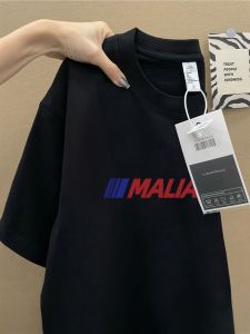 Heavyweight Pure Cotton American Trendy Brand Letter Print Short Sleeve Mens T-shirt Summer Unique Design Half Sleeve Top