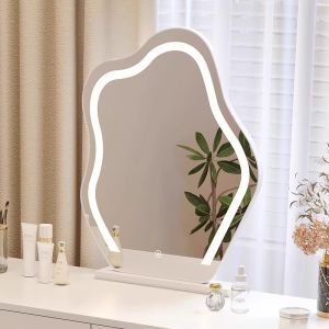 Premium Cloud-shaped Table Makeup Mirror with Smart LED Light