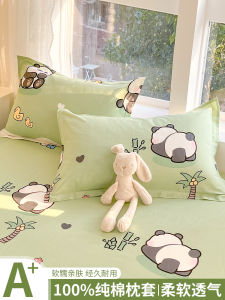 Pure Cotton Pillowcases Mens Style Double Size 48x74cm King Size Pillow Covers Breathable Bedding Accessories Twin Pack