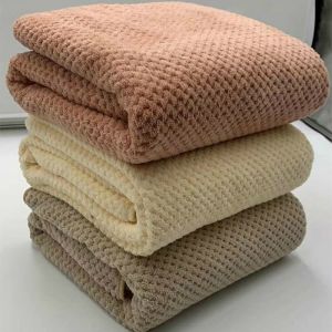 Pure Cotton Bath Towel Set of Three Absorbent Mens Bath Towels Home Use Macaron Color Large Size Non-Disposable Towels