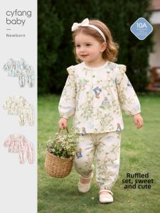 CAIYINGFANG | Cotton Childrens Pajama Set for Early Autumn