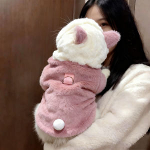 Petone dOrage | Adorable Fluffy Hooded Warm Pet Clothes
