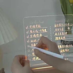 Bảng ghi chú đèn led trong suốt để bàn đèn ngủ trang trí phòng