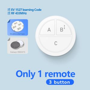 WenQia 433MHz Wireless 10A Relay Receiver Remote Control Light Switch 220V 110V NEW Round Button Wall Panel Switch For LED Lamp Fan