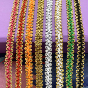 5m/16.4ft Each pack 1.4cm Wide Lace Trimming Ribbon Centipede Braided Lace Sewing Clothes Accessories Curve Lace DIY Crafts Deco