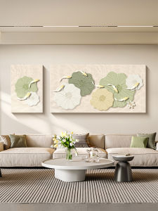 LTNS | Minimalist Auspicious Fish Decorative Painting for Living Room Background Wall