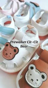 PREWALKER / SEPATU SANDAL BUNYI CIT CIT MOTIF BEAR 3-18BULAN