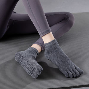 Five Finger Yoga Socks Female Professional Non Slip Knee-High Black Indoor Pilates Beginner Autumn and Winter Leggings Fitness Socks