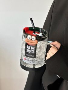 Cốc Thủy Tinh Dung Tích Lớn Mùa Hè Có Nắp Cốc Cà Phê Có Van Châm Bi Cốc Thủy Tinh Borosilicate Cao Cấp Cho Nam Và Nữ