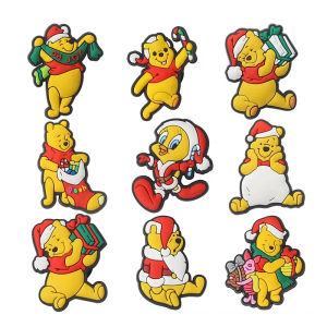 9-100PCS Disney Christmas Mickey Classic Cartoon Shoe Charms Mix Wholesale PVC Decorations Detachable Waterproof For Party Gifts