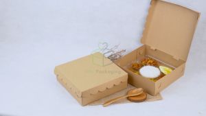 [1PACK] Mika Dalam Dus Nasi 22x22 Mika Sekat 7 Kotak Nasi Catering Box Tray Isi 50 Pcs