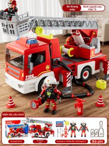 JIHU | Đồ Chơi Xe Cứu Hỏa Cho Bé Trai 3-6 Tuổi Quà Tặng Lễ Hội