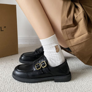 Influencer Picks 2023 New Leather Shoes British Style Soft Girl Flats Gommino Female Loafers JK Shoes