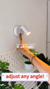 LED Wall Night Light USB Rechargeable Automatic Control 3 Color Wall Lamp Small Bedroom Night Light No Wiring Required
