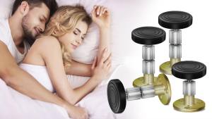 4 Pack Headboard Stoppers Adjustable Bed Noise Stopper for Wall Bed Frame Post Anti-Shake Tool Head Board Stabilizer Pad Support Bumper Guards Threaded Fixer Keep from Squeaking 30-105mm