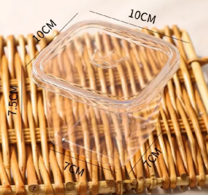100 Cốc Mousse PET Hình Vuông Dùng Một Lần Có Nắp Đậy Dùng Cho Pudding Kem - Cốc Tráng Miệng Bằng Nhựa Hộp Bánh Quà Tặng Tiệc Tùng