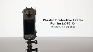 For Insta360 X4 PULUZ Cold Shoe PC Plastic Protective Frame with Adapter Mount & Screw