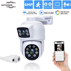 Camera IP PTZ Hai Ống Kính 6MP POE Camera An Ninh Ngoài Trời Dạng Dome Với Tầm Nhìn Ban Đêm Màu Sắc Âm Thanh Hai Chiều Cho Hệ Thống NVR XMeye