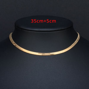 Punk Clavicle Flat Blade Snake Link Choker Necklace Gold Silver Color Stainless Steel Neck Chains For Women Jewelry Chocker 2023