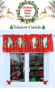 Christmas Design Matchy Curtains Family Window /Door /Kitchen Sink