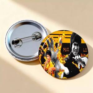 B-Bruces L-Lee 58mm Cute Series Pins Funny Badge Interesting Cartoon Animals Brooches Backpack Clothes Gift Accessory