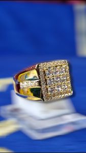 Cincin pria berlian mewah elegan A03