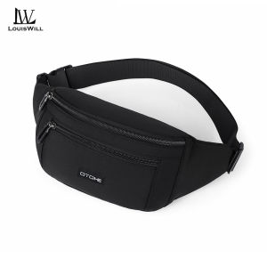 LouisWill Sport Waist Pack Cross Body Bag Pouch Bag Casual Men Chest Bag Men Fashion Shoulder Bag Waist Belt Bag Waterproof Waist Bag for Travel Outdoor