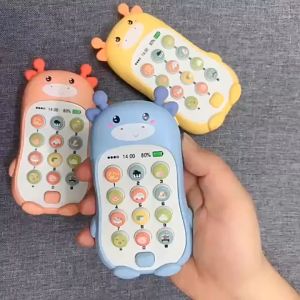 Điện thoại  đồ chơi cho bé hình ong  vịt có nhạc phát sáng tặng kèm pin