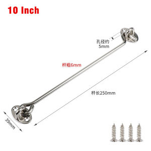 Door/Window Stainless Steel Heavy Duty Privacy Hook and Eye with Screw 3-10 Inch Gate Latch Barn Door Easy Lock Window Wind Hook