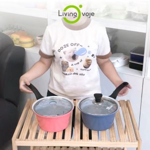 Nồi đá có tay cầm Ecoramic 18cm cao cấp chống dính ceramic siêu bền