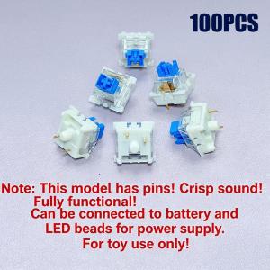 NEW 100Pcs Mechanical Keyboard Switches Mini Clicker Fidget Toy Satisfying Press Sound Keyboard Replacement Repair Spare Parts