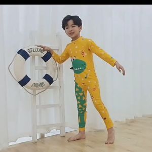 ชุดว่ายน้ํา แขนยาว กางเกงขายาว พร้อมหมวก สําหรับเด็กผู้ชาย มี3 รักษา 0738-0739-0740