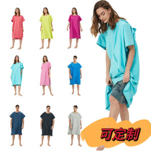 Swimming Special Bath Robe Quick Dry Adult Coat with Hood Diving Thermal Beach Sand Towel Polyester Fiber Home Textile Bathrobe