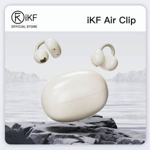 iKF Air Clip Open-Ear TWS Earbuds Wireless Air Conduction Earphones Sports Ear Clips ENC Calling Reducation DT6.0