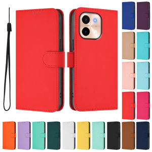 Luxury Casing For Vivo Y28 4G Y03 4G Y18 Y19S 4G Y38 5G Y28S 5G Slim Wallet Card Soft Leather Flip Magnetic Skin Protect Stand Cover Case